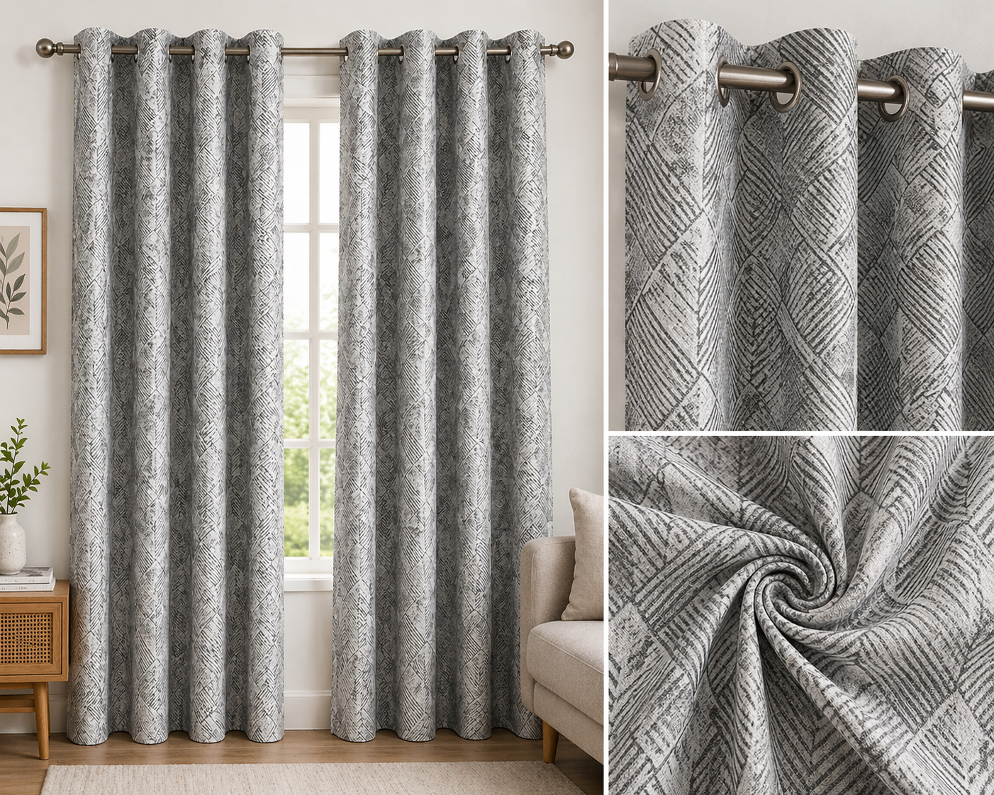 Modern Patterned Blackout Curtains
