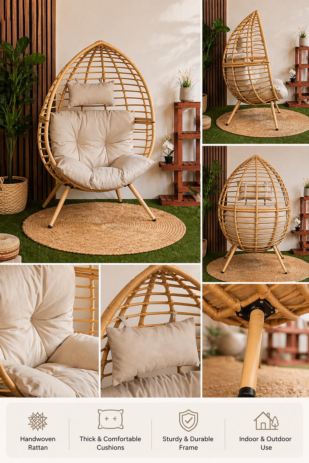 Modern Rattan Egg Chair