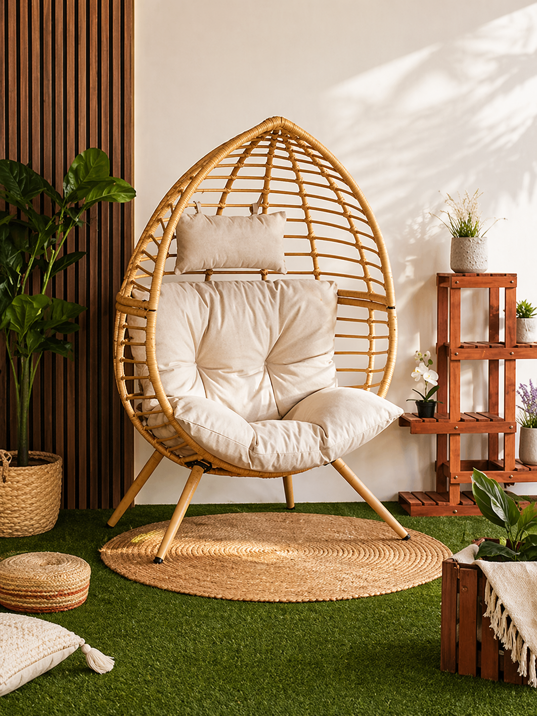 Modern Rattan Egg Chair