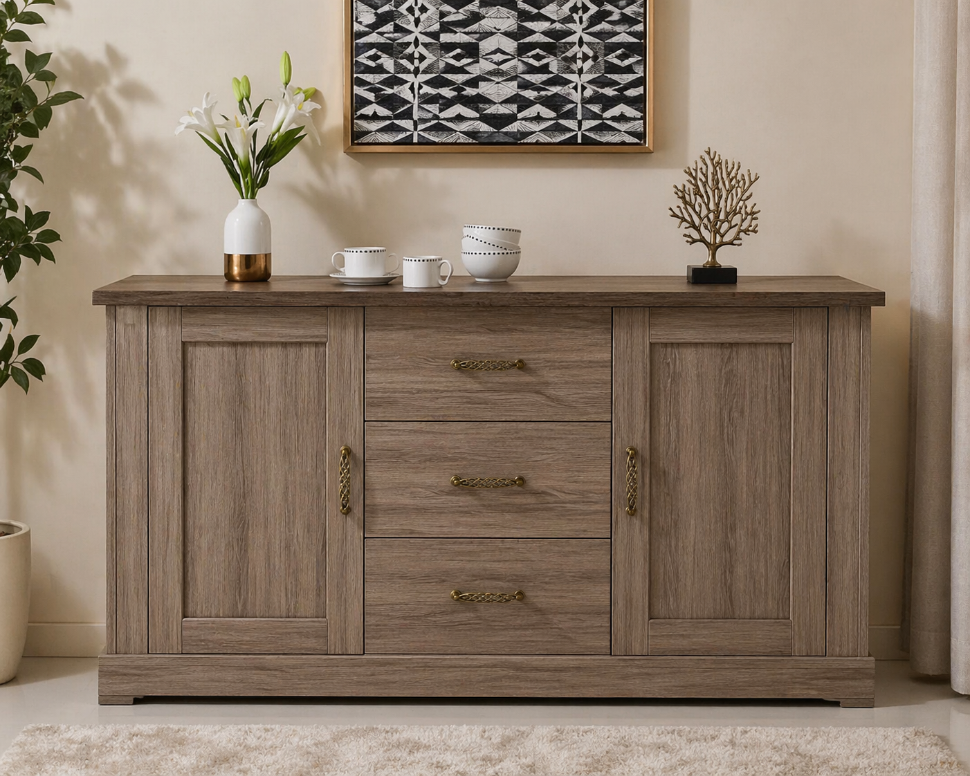 Classic Wooden Sideboard Cabinet