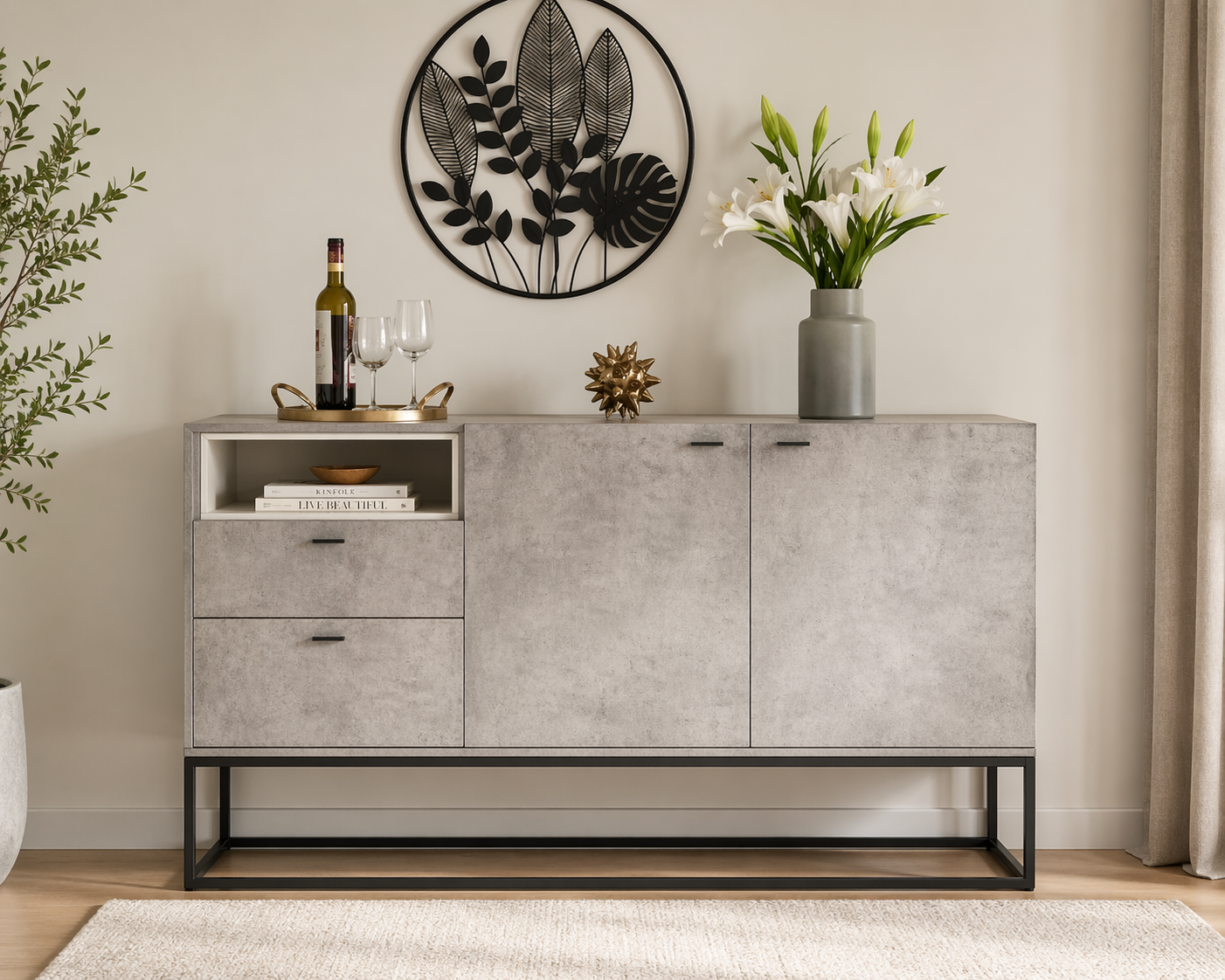 Modern 2-Door Sideboard Cabinet